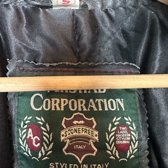 VINTAGE 90s cinched waist hourglass black leather jacket women’s Small/Medium. - Picture 13 of 14